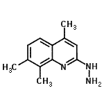 结构式 CAS# 793727-49-8, 2-肼基-4,7,8-三甲基喹啉