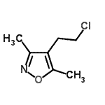 结构式 CAS# 79379-02-5, 4-(2-氯乙基)-3,5-二甲基-1,2-恶唑