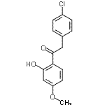 结构式 CAS# 79744-48-2, 2-(4-氯苯基)-1-(2-羟基-4-甲氧基苯基)乙酮