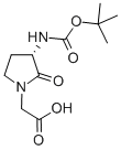 structure of CAS# 79839-26-2, (S)-(3-N-Boc-Amino-2-Oxo-Pyrrolidin-1-Yl)-Acetic Acid