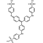 结构式 CAS# 8004-91-9, 4,4'-[({4-[(4-磺基苯基)亚氨基]-2,5-环己二烯-1-亚基}亚甲基)二(4,1-亚苯基亚氨基)]二苯磺酸