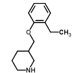 structure of CAS# 802037-46-3, 3-[(2-Ethylphenoxy)methyl]piperidine;3-((2-ethylphenoxy)methyl)piperidine;3-[(2-Ethylphenoxy)methyl]piperidine;MFCD08687777