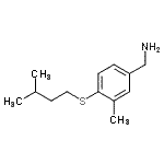 结构式 CAS# 804427-92-7, 1-{3-甲基-4-[(3-甲基丁基)硫基]苯基}甲胺
