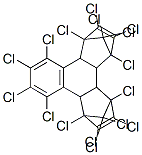 structure of CAS# 80789-64-6, 1,2,3,4,5,6,7,8,9,10,11,12,13,13,14,14-Hexadecachloro-1,4,4a,4b,5,8,8a,12b-Octahydro-1,4:5,8-Dimethanotriphenylene