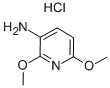 structure of CAS# 80789-72-6, 3-Amino-2,6-Dimethoxypyridine Monohydrochloride;2,6-Dimethoxy-3-Pyridinamine Hydrochloride;(2,6-Dimethoxy-3-Pyridyl)Amine Hydrochloride;2,6-Dimethoxypyridin-3-Amine Monohydrochloride