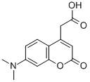 structure of CAS# 80883-54-1, 7-Dimethylaminocoumarin-4-Acetic Acid;7-(Dimethylamino)Coumarin-4-Acetic Acid(DMACA);7-DIMETHYLAMINOCOUMARIN-4-ACETIC ACID;Dmacacoumarin D 126