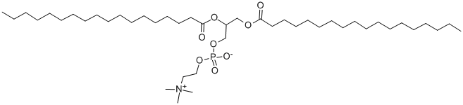 结构式 CAS# 816-93-3, 1,2-二硬脂酰-外消旋-甘油-3-磷酰胆碱