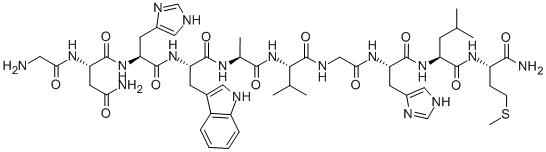 structure of CAS# 81608-30-2, Neuromedin C;(2S)-2-[(2-Aminoacetyl)Amino]-N-[(1S)-2-[[(1S)-2-[[(1S)-2-[[(1S)-1-[[2-[[(1S)-2-[[(1S)-1-[[(1S)-1-Carbamoyl-3-Methylsulfanyl-Propyl]Carbamoyl]-3-Methyl-Butyl]Amino]-1-(3H-Imidazol-4-Ylmethyl)-2-Oxo-Ethyl]Amino]-2-Oxo-Ethyl]Carbamoyl]-2-Methyl-Propyl]Amino]-1-Methyl-2-Oxo-Ethyl]Amino]-1-(1H-Indol-3-Ylmethyl)-2-Oxo-Ethyl]Amino]-1-(3H-Imidazol-4-Ylmethyl)-2-Oxo-Ethyl]Butanediamide;(2S)-2-[(2-Amino-1-Oxoethyl)Amino]-N-[(1S)-2-[[(1S)-2-[[(1S)-2-[[(1S)-1-[[[2-[[(1S)-2-[[(1S)-1-[[[(1S)-1-Carbamoyl-3-(Methylthio)Propyl]Amino]-Oxomethyl]-3-Methylbutyl]Amino]-1-(3H-Imidazol-4-Ylmethyl)-2-Oxoethyl]Amino]-2-Oxoethyl]Amino]-Oxomethyl]-2-Methylpropyl]Amino]-1-Methyl-2-Oxoethyl]Amino]-1-(1H-Indol-3-Ylmethyl)-2-Oxoethyl]Amino]-1-(3H-Imidazol-4-Ylmethyl)-2-Oxoethyl]Butanediamide;(2S)-N-[(1S)-2-[[(1S)-2-[[(1S)-2-[[(1S)-1-[[2-[[(1S)-2-[[(1S)-1-[[(1S)-1-Carbamoyl-3-(Methylthio)Propyl]Carbamoyl]-3-Methyl-Butyl]Amino]-1-(3H-Imidazol-4-Ylmethyl)-2-Keto-Ethyl]Amino]-2-Keto-Ethyl]Carbamoyl]-2-Methyl-Propyl]Amino]-2-Keto-1-Methyl-Ethyl]Amino]-1-(1H-Indol-3-Ylmethyl)-2-Keto-Ethyl]Amino]-1-(3H-Imidazol-4-Ylmethyl)-2-Keto-Ethyl]-2-(Glycylamino)Succinamide