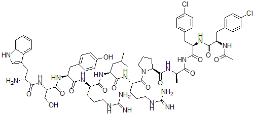CAS#: 81608-49-3， N-Ac-(4-Cl-Phe)(1,2)-Trp(3)-Arg(6)-Alanh2(10)-Lhrh
