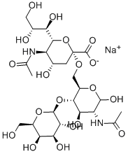 结构式 CAS# 81693-22-3, 3'-N-乙酰神经胺基-N-乙酰基乳糖胺钠盐