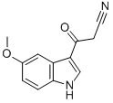 structure of CAS# 821009-89-6, 3-(5-Methoxy-1H-Indol-3-Yl)-3-Oxopropanenitrile;3-(5-METHOXY-1H-INDOL-3-YL)-3-OXOPROPANENITRILE;5-METHOXY-BETA-OXO-1H-INDOLE-3-PROPANENITRILE;5-Methoxy-Β-Oxo-1H-Indole-3-Propanenitrile