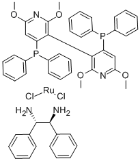 structure of CAS# 821793-36-6, Dichloro[(S)-(-)-2,2',6,6'-Tetramethoxy-4,4'-Bis(Diphenylphosphino)-3,3'-Bipyridine][(1S,2S)-(-)-1,2-Diphenylethylenediamine]Ruthenium