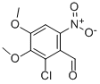 structure of CAS# 82330-54-9, 2-Chloro-3,4-Dimethoxy-6-Nitrobenzaldehyde;2-CHLORO-3,4-DIMETHOXY-6-NITROBENZALDEHYDE