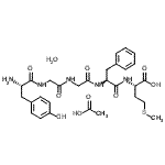structure of CAS# 82362-17-2, L-Tyrosylglycylglycyl-L-phenylalanyl-L-methionine acetate hydrate (1:1:1);[5-Methionine]Enkephalin,EnkephalinM;L-Methion<wbr>ine, L-ty<wbr>rosylglyc<wbr>ylglycyl-<wbr>L-phenyla<wbr>lanyl-, a<wbr>cetate, h<wbr>ydrate (1<wbr>:1:1);L-Tyrosyl<wbr>glycylgly<wbr>cyl-L-phe<wbr>nylalanyl<wbr>-L-methio<wbr>ninacetat<wbr>hydrat (1<wbr>:1:1)
