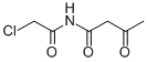 structure of CAS# 82437-53-4, N-(2-Chloroacetyl)-3-Oxobutanamide;N-(2-Chloroacetyl)-3-Oxo-Butanamide;N-(2-Chloro-1-Oxoethyl)-3-Oxobutanamide;N-(2-Chloroacetyl)-3-Keto-Butyramide