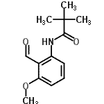 结构式 CAS# 82673-65-2, N-(2-甲酰基-3-甲氧基苯基)-2,2-二甲基丙酰胺