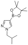 structure of CAS# 827614-66-4, 1-Isobutyl-1H-pyrazole-4-boronic acid pinacol ester;1-Isobutyl-Pyrazole-4-Boronic  Acid  Pinacol  Ester,  1-Isobutyl-4-(4,4,5,5-Tetramethyl-1,3,2-Dioxaborolan-2-Yl)-1H-Pyrazole;1H-Pyrazole, 1-(2-Methylpropyl)-4-(4,4,5,5-Tetramethyl-1,3,2-Dioxaborolan-2-Yl)-;1-(2-Methylpropyl)-4-(4,4,5,5-Tetramethyl-1,3,2-Dioxaborolan-2-Yl)-1H-Pyrazole