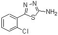 structure of CAS# 828-81-9, 5-(2-Chlorophenyl)-1,3,4-thiadiazol-2-amine;5-(2-Chloro-phenyl)-[1,3,4]thiadiazol-2-ylamine;5-(2-Chlorophenyl)-1,3,4-thiadiazol-2-amine #;5-(2-chlorophenyl)-1,3,4-thiadiazole-2-ylamine