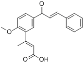CAS#: 82885-73-2， (E,E)-3-(2-Methoxy-5-(1-Oxo-3-Phenyl-2-Propenyl)Phenyl)-2-Butenoic Acid