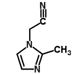 structure of CAS# 82949-05-1, (2-Methyl-1H-imidazol-1-yl)acetonitrile;2-(2-methyl-1H-imidazol-1-yl)acetonitrile;2-(2-methylimidazolyl)ethanenitrile;MFCD09932057