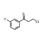 结构式 CAS# 83406-26-2, 3-氯-1-(3-氟苯基)-1-丙酮