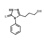 结构式 CAS# 83503-21-3, 3-(4-苯基-5-硫基-4H-1,2,4-三唑-3-基)-1-丙醇