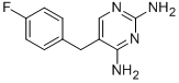 结构式 CAS# 836-06-6, 2,4-二氨基-5-(4-氟苄基)嘧啶