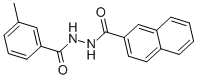 structure of CAS# 83803-96-7, 2-(2-Naphthoyl)-1-(m-Toluoyl)Hydrazine;N'-[(3-Methylphenyl)-Oxomethyl]-2-Naphthalenecarbohydrazide;N'-(3-Methylphenyl)Carbonylnaphthalene-2-Carbohydrazide;2'-(3-Methylbenzoyl)-2-Naphthohydrazide