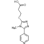 结构式 CAS# 838843-11-1, 3-{[4-甲基-5-(4-吡啶基)-4H-1,2,4-三唑-3-基]硫基}丙酸