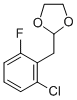 structure of CAS# 842124-01-0, 1-Chloro-3-Fluoro-2-(1,3-Dioxolan-2-Ylmethyl)Benzene;1-CHLORO-3-FLUORO-2-(1,3-DIOXOLAN-2-YLMETHYL)BENZENE
