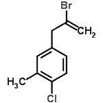 结构式 CAS# 842140-31-2, 4-(2-溴-2-丙烯-1-基)-1-氯-2-甲基苯
