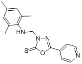 CAS#: 84249-80-9， 5-(4-Pyridinyl)-3-(((2,4,6-Trimethylphenyl)Amino)Methyl)-1,3,4-Oxadiazole-2(3H)-Thione