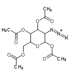 结构式 CAS# 84278-00-2, 1,3,4,6-四-O-乙酰基-2-叠氮基-2-脱氧吡喃己糖