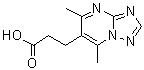 结构式 CAS# 842955-63-9, 3-(5,7-二甲基[1,2,4]三唑并[1,5-a]嘧啶-6-基)丙酸