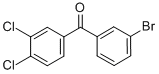 structure of CAS# 844879-39-6, 3-Bromo-3',4'-Dichlorobenzophenone;3-BROMO-3',4'-DICHLOROBENZOPHENONE