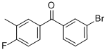 structure of CAS# 844884-90-8, 3-Bromo-4'-Fluoro-3'-Methylbenzophenone;3-BROMO-4'-FLUORO-3'-METHYLBENZOPHENONE