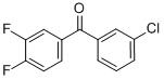 structure of CAS# 844884-94-2, 3-Chloro-3',4'-Difluorobenzophenone;3-CHLORO-3',4'-DIFLUOROBENZOPHENONE