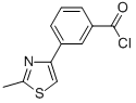 structure of CAS# 844891-05-0, 3-(2-Methyl Thiazol-4-Yl)-Benzoyl Chloride;3-(2-METHYL-1,3-THIAZOL-4-YL)BENZOYL CHLORIDE;3-(2-METHYL THIAZOL-4-YL)-BENZOYL CHLORIDE