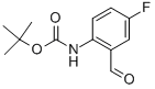 structure of CAS# 844891-31-2, Tert-Butyl 4-Fluoro-2-Formylphenylcarbamate;TERT-BUTYL 4-FLUORO-2-FORMYLPHENYLCARBAMATE;2-(Boc-Amino)-5-Fluorobenzaldehyde;N-BOC 4-Fluoro-2-Formylaniline