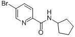 结构式 CAS# 845305-91-1, 5-溴-N-环戊基吡啶甲酰胺