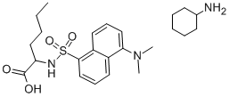 结构式 CAS# 84540-65-8, 丹磺酰-DL-正亮氨酸环己基铵盐