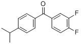 结构式 CAS# 845781-00-2, 3,4-二氟-4'-异丙基二苯甲酮