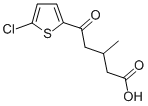 structure of CAS# 845781-52-4, 5-(5-Chloro-2-Thienyl)-3-Methyl-5-Oxovaleric Acid