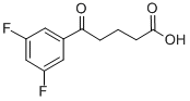 structure of CAS# 845790-50-3, 5-(3,5-Difluorophenyl)-5-Oxovaleric Acid;5-(3,5-DIFLUOROPHENYL)-5-OXOVALERIC ACID