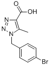 结构式 CAS# 845885-94-1, 1-(4-溴苄基)-5-甲基-1H-1,2,3-三唑-4-羧酸