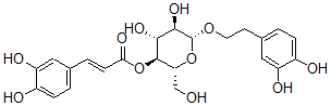 structure of CAS# 84744-28-5, Calceolarioside A;[(2R,3S,4R,5R,6R)-6-[2-(3,4-Dihydroxyphenyl)Ethoxy]-4,5-Dihydroxy-2-(Hydroxymethyl)Tetrahydropyran-3-Yl] (E)-3-(3,4-Dihydroxyphenyl)Prop-2-Enoate;(E)-3-(3,4-Dihydroxyphenyl)Prop-2-Enoic Acid [(2R,3S,4R,5R,6R)-6-[2-(3,4-Dihydroxyphenyl)Ethoxy]-4,5-Dihydroxy-2-(Hydroxymethyl)-3-Tetrahydropyranyl] Ester;(E)-3-(3,4-Dihydroxyphenyl)Acrylic Acid [(2R,3S,4R,5R,6R)-6-[2-(3,4-Dihydroxyphenyl)Ethoxy]-4,5-Dihydroxy-2-Methylol-Tetrahydropyran-3-Yl] Ester