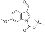 结构式 CAS# 847448-73-1, 3-甲酰基-6-甲氧基吲哚-1-羧酸叔丁酯