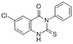 结构式 CAS# 84772-27-0, 6-氯-3-苯基-2-硫代-2,3-二氢-4(1H)-喹唑啉酮
