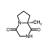 结构式 CAS# 847952-36-7, (8aS)-8a-甲基六氢吡咯并[1,2-a]吡嗪-1,4-二酮