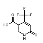 structure of CAS# 849020-87-7, 6-Oxo-4-(trifluoromethyl)-1,6-dihydro-3-pyridinecarboxylic acid;5-Carboxy-2-hydroxy-4-(trifluoromethyl)pyridine;6-HYDROXY-4(TRIFLUOROMETHYL)NICOTINIC ACID;6-Hydroxy-4-(trifluoromethyl)pyridine-3-carboxylic acid